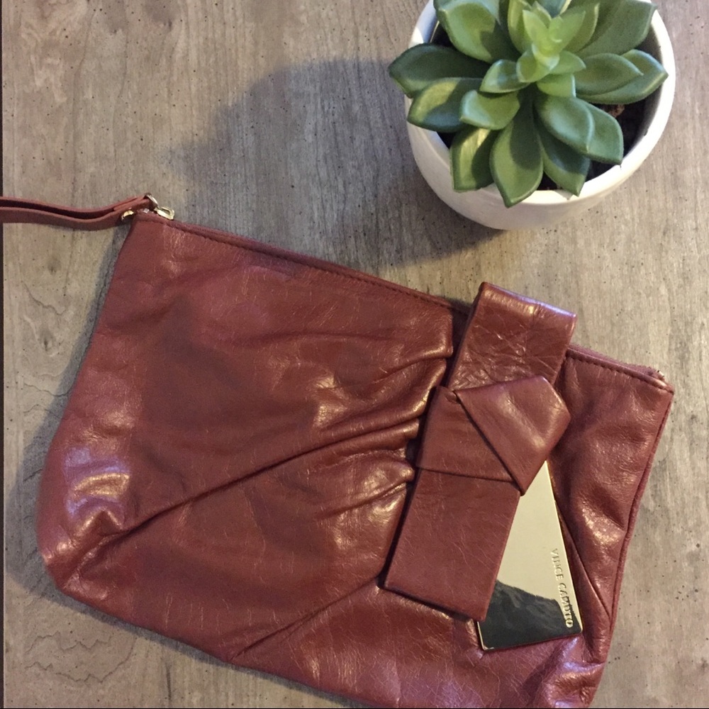 Vince Camuto leather clutch